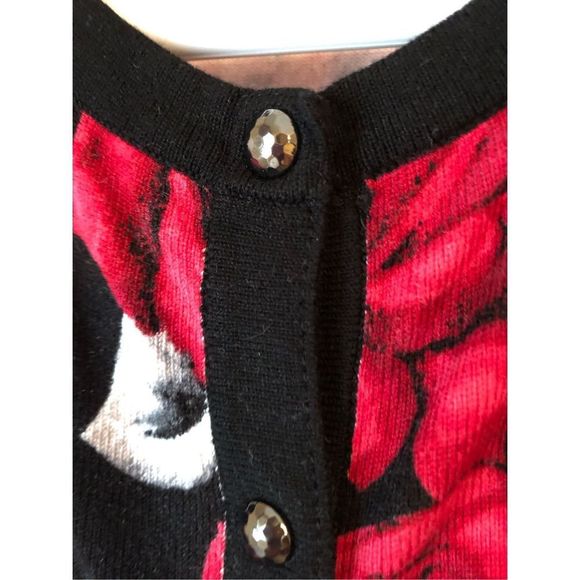 WHBM Rose 🌹 Sweater Cardigan M - Picture 4 of 12